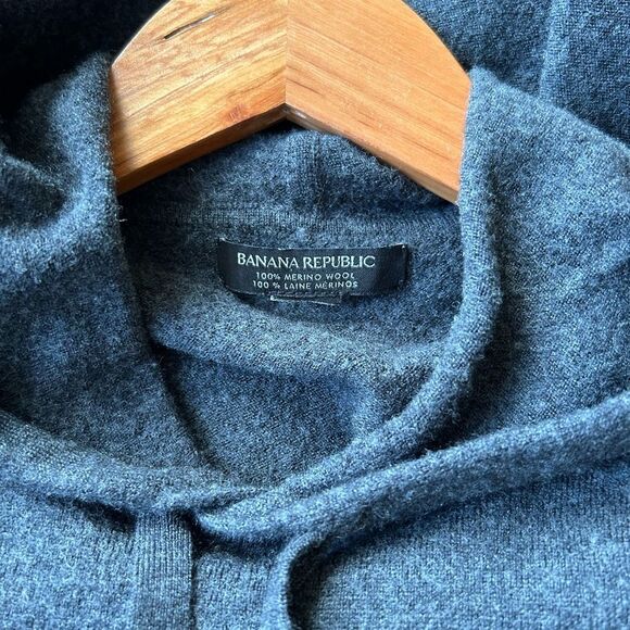 Banana Republic Mario Wool Hooded Sweatshirt Sweater - Picture 6 of 6